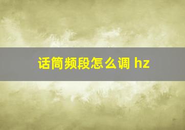 话筒频段怎么调 hz